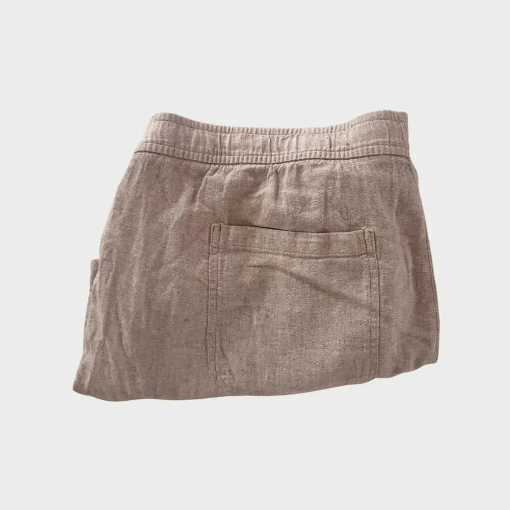 Old Navy Womens High Rise XXL Beige Linen Rayon Shorts